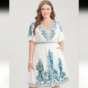 Boho western midi dress
